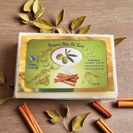 Natural Olive Oil Soap with Sandalwood & Musk