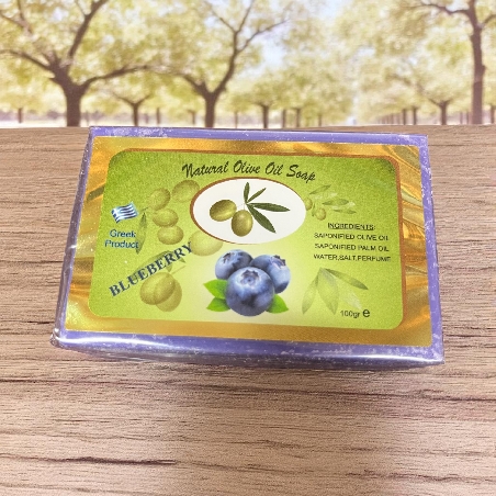 Natural Olive Oil Soap with Blueberry