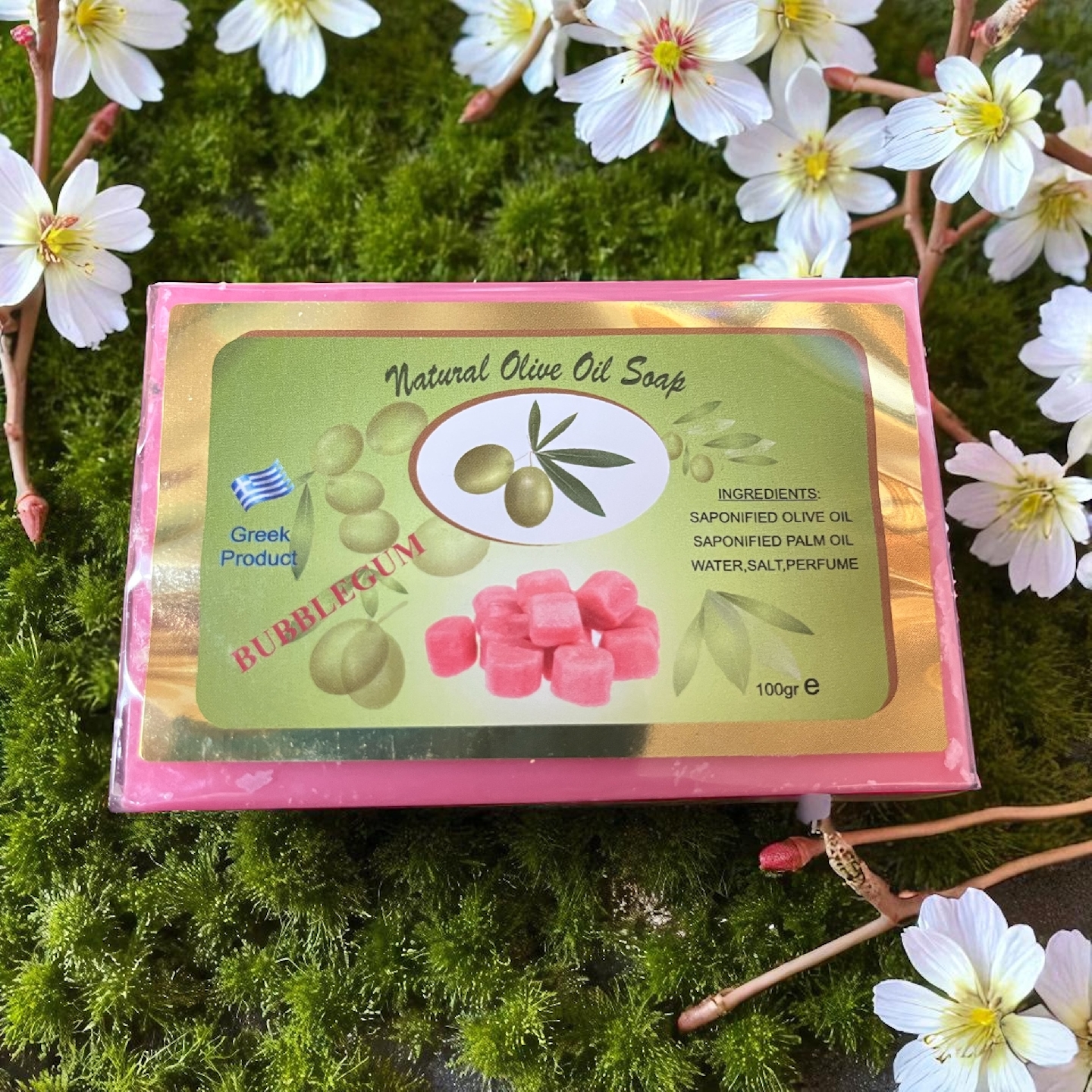 Natural Olive Oil Soap with Bubblegum