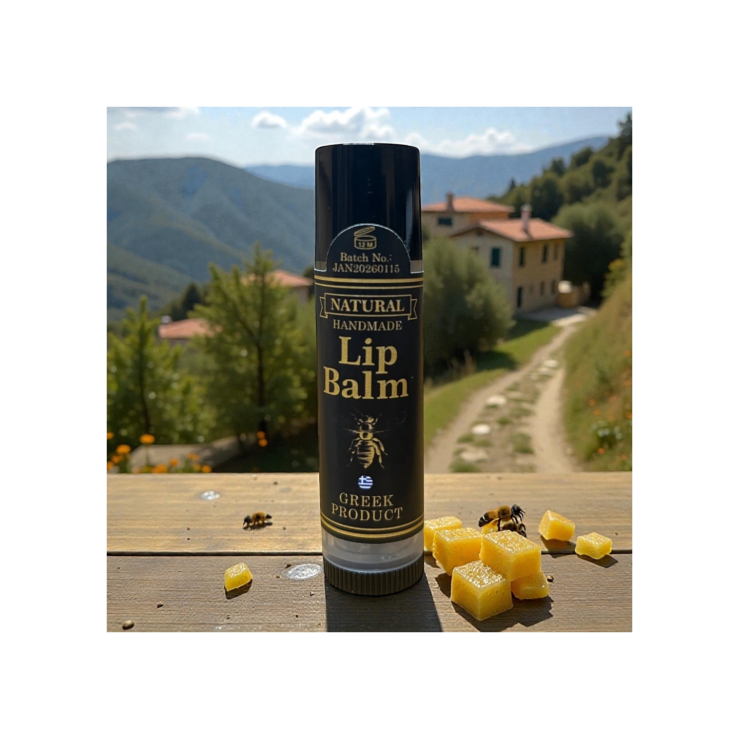 2X Greek Traditional Handmade Beeswax Lip Balm