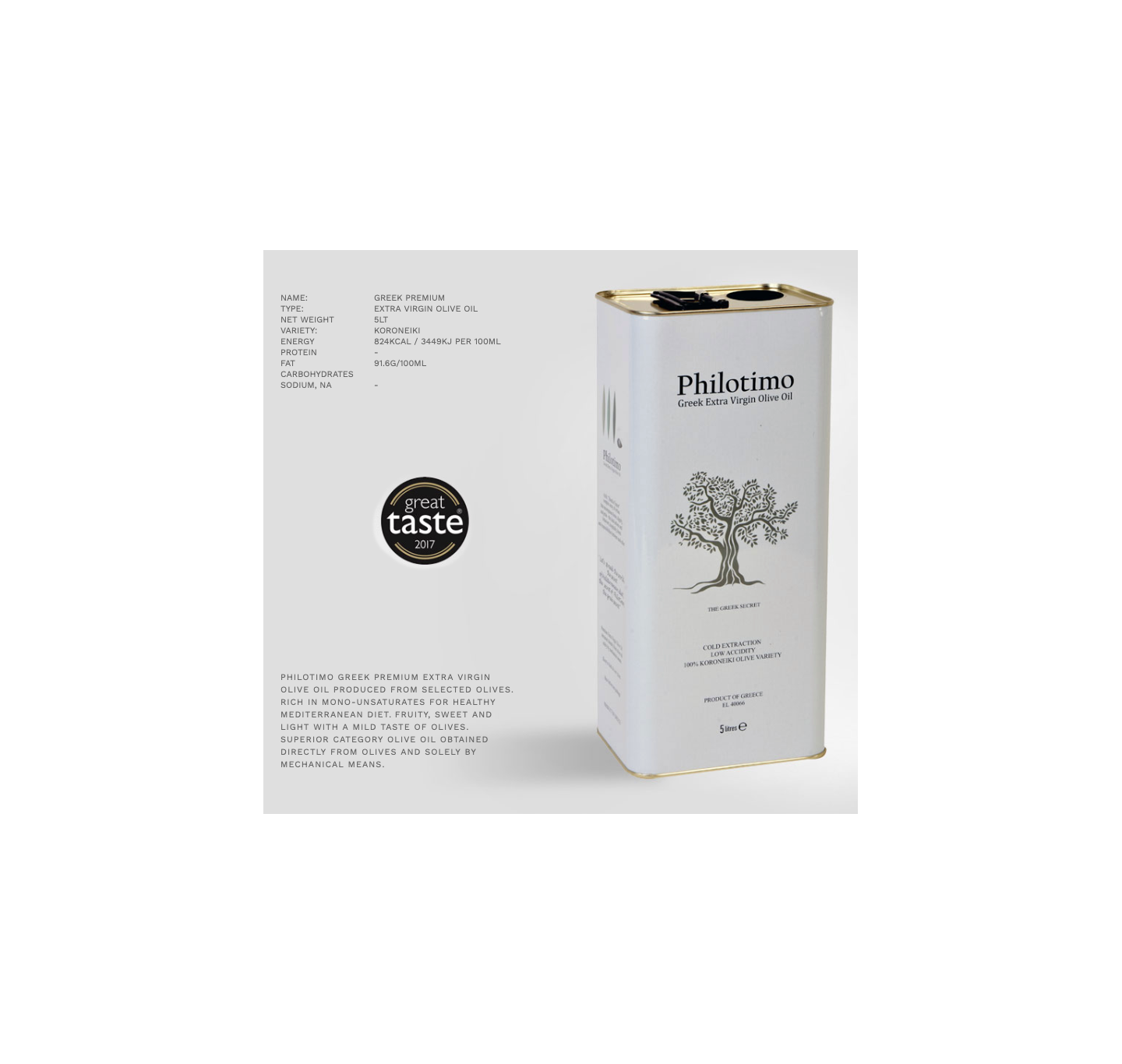 Philotimo - Greek Extra Virgin Olive Oil - Cold Extraction-0