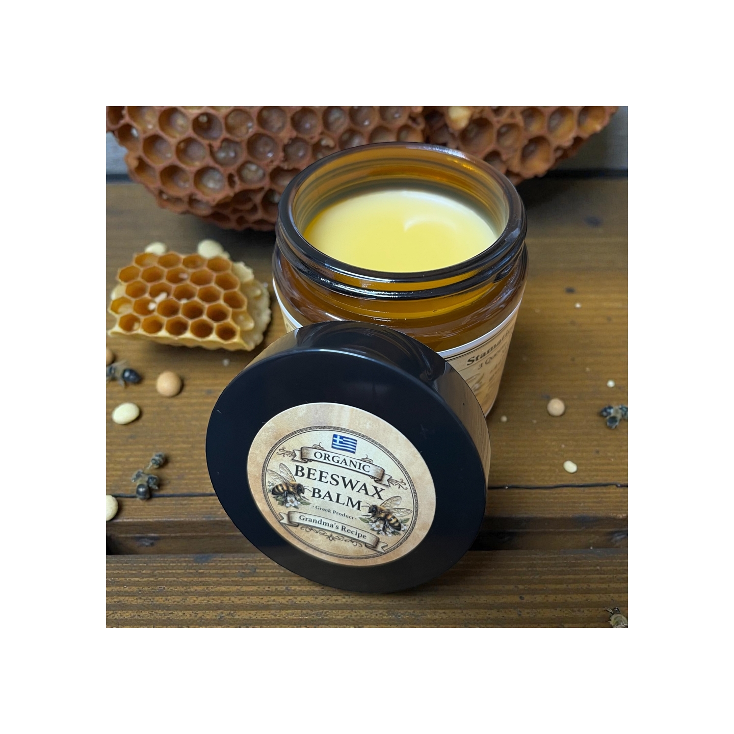 Platinum Award - Winning Organic Handmade Beeswax Balm with St John’s Wort Oil-1