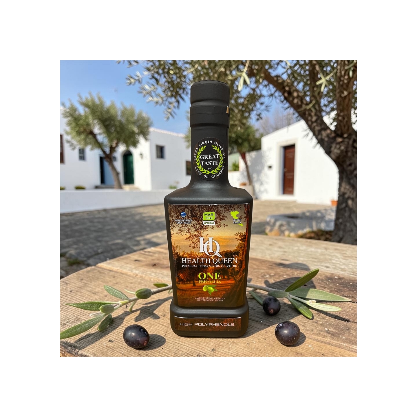 Health Queen Pricoelia (bitter) - Corfiot High Polyphenol EVOO
