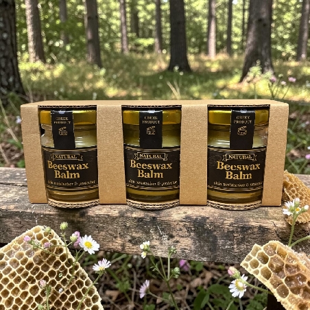 Handmade Premium Beeswax Balms - Set of 3