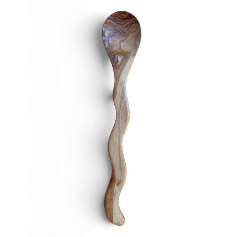 Olive Wood Snake Utensils