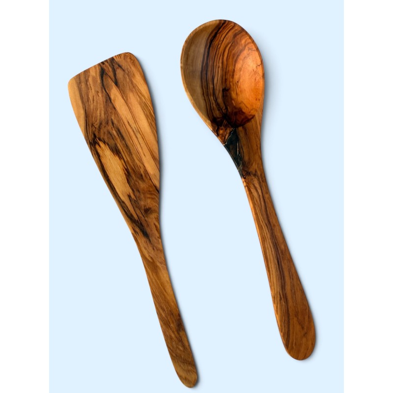 Olive Wood Set - 8-Piece Handcrafted Kitchen & Serving Set|Home