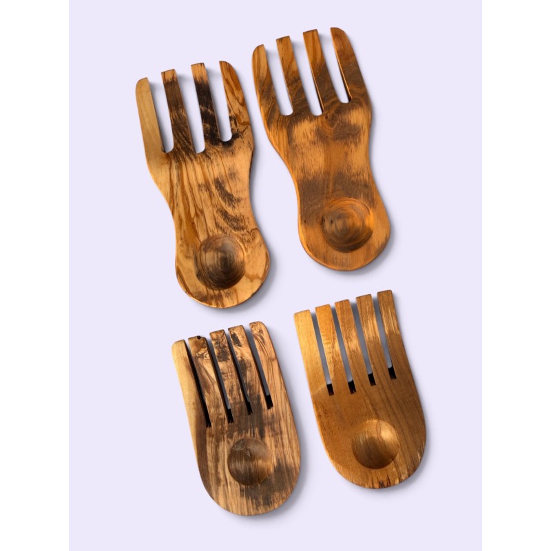 Ergonomic Wood Salad Hands