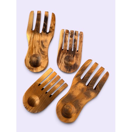 Natural Olive Wood Salad Hands